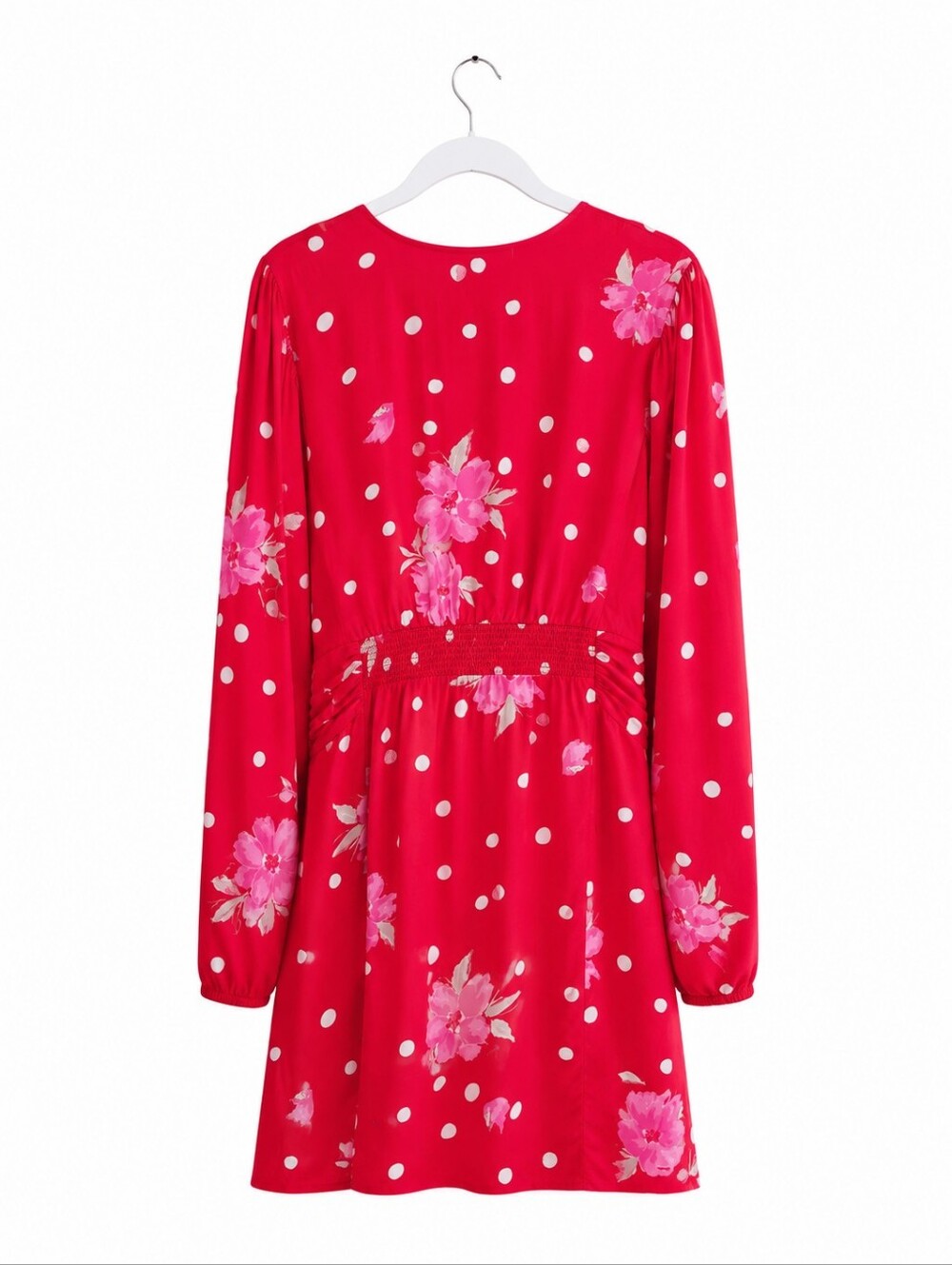 Free People Red Floral Polka Dot Mini Dress - Picture 5 of 15